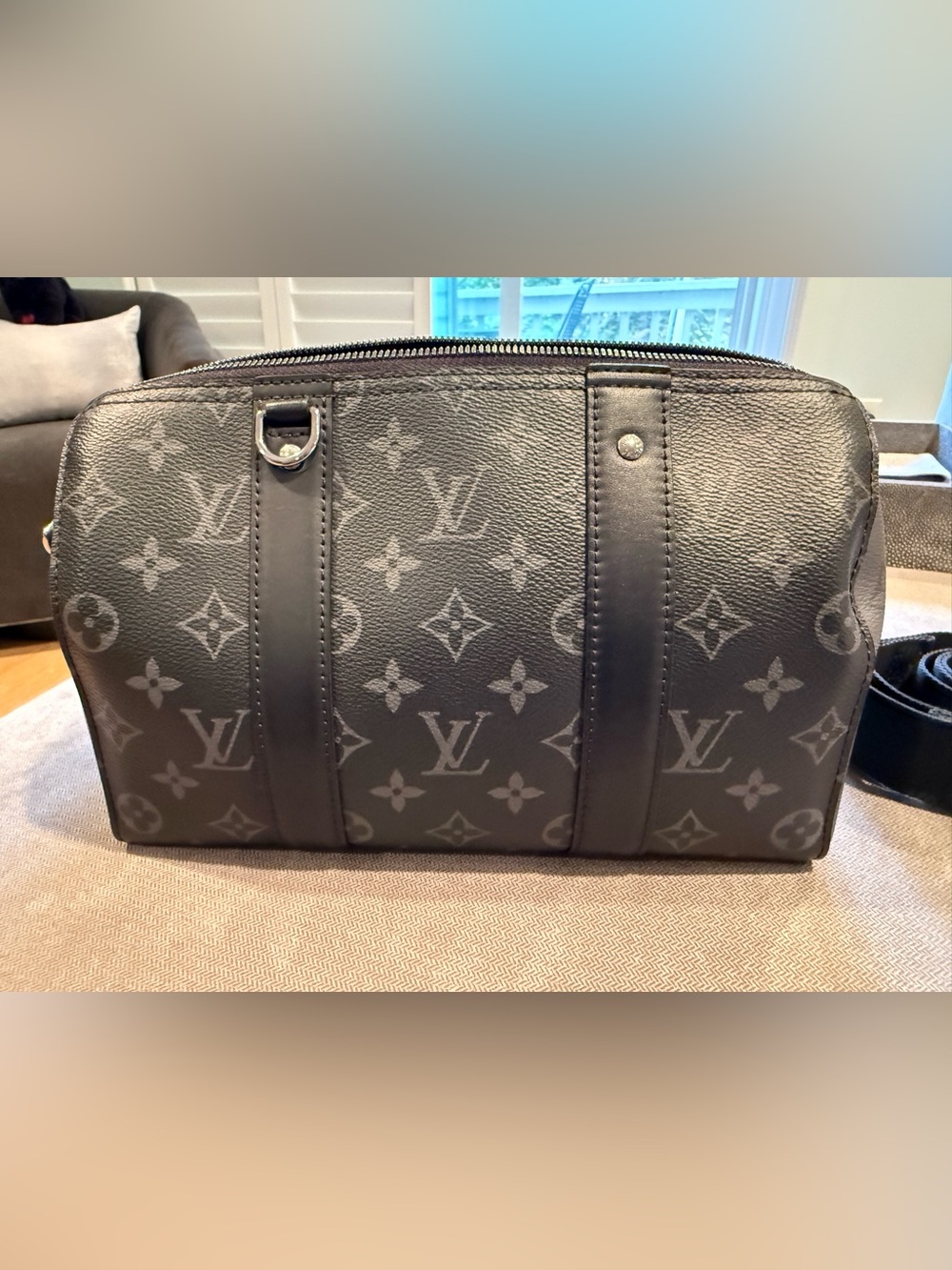 Louis Vuitton Gray Monogram Canvas Travel Duffle